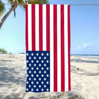 American Flag Bath Towel - Lightweight Microfiber, Quick Drying, Machine Washable,Durable Beach,Camping,July 4th Patriotic Event W40*H60(CM)