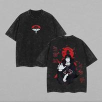 Pain Nagato Tshirt Naruto Shippuden Tee Vintage Washed Oversized Retro Anime Harajuku Streetwear Mens Graphic Clothes Shirt M