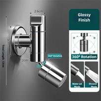 Stainless Steel In-wall Faucet Splashproof Design Mini Space Saving Mop Pool Faucet Two Water Outlet Modes Mini Wash Basin Tap sidabras