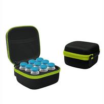 10ML 9 Vials EVA Insulin Organizer Waterproof Large Capacity Storage Case Wear-resistant Insulin Vial Protector Travel Use žalia