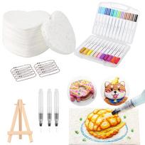 Complete Watercolor Brush Pen Set with Canvas Panels, Easel, and Accessories for Artists and Beginners