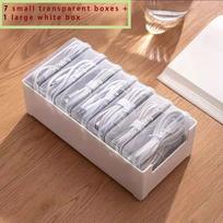 Organizer Cable Storage Box Set Durable Plastic Daily Office Supplies Sundries Charging Cord  Mobile Device Management Storage