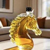 Whiskey Decanter 350ml Horse Head Shape Bar Tool Glass Whiskey Wine Decanter Bottle for Father Men Husband Dad Boyfriend Him China Mainland