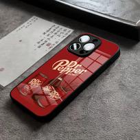Drinking Dr-P-Pepper Phone Case For IPhone 16 Pro Max 14 17 Air 12 15 11 13 Mini X XR XS Max SE Glass Cover iPhone13 Pro