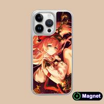 Game GI Yanfei Silver Plating Magsafe Mobile Phone Case for iPhone 17 16 15 14 13 12 11 Air Pro Max Plus Colorful Cover iPhone 11