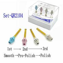 4 vnt./komplektas. Kompozicinis dantų poliravimo rinkinys Porcelianinis poliravimo įtaisas Dantų poliravimo šepetėlis Contra Angle Spiral Flex Brush white