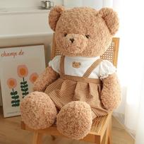 Couple Teddy Bear Doll Plush Toy Couple Hug Bear Doll Large Size Pillow Sleeping Girls Birthday Gift 37cm【0.22kg】