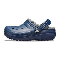 Crocs Classic Lined Casual Comfortable Warm Clogs Kids clogs Deep-Blue Charcoal 207010-459 38-39