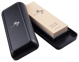 Kai Seki Magoroku Combination Knife 1000mm and 4000mm Sharpening with Storage Made in AP0334 Sharpener, Stones, Case, Japan, Black, juoda