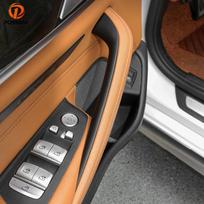 Kairė ir Dešinė Automobilio Vidinių Durų Traukimo Rankenos Dangtelis BMW 5 Serijos G30 G38 2018    2022 2023 Matinė Juoda 2x Carbon Fiber look
