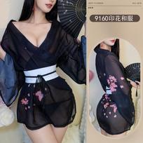 Sex Underwear Japanese Large Size Kimono Perspective Bathrobes Maid Uniform Free Passion Seduction Home Pajamas one size [fits weight: under 60kg]