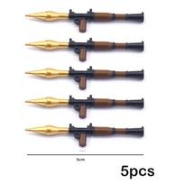 MOC airdrop box spray painted bazooka two-color olive green bronze weapon equipment small particle building block accessories