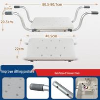 Non-Slip Aluminum Retractable Bathtub Seat & Storage Rack for Elderly and Pregnant Women