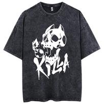 Yk Washed Tshirts For Men Anime JoJos Bizarre Adventure Short Tshirts Women Tops Graphic Printed TShirt Short Sleeve Unisex S