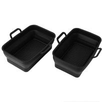 Pack of 2 Reusable Air Fryer Pad Silicone Air Fryer Basket Air Fryer Bowl Silicone Versatile Cooking Tool for Cooking 1