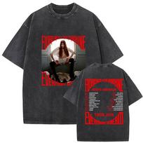 Rock Florence  The Machine Everybody Scream Tour  Retro Washed T Shirt Mens Gothic Hip Hop Pop Music Short Sleeve TShirt S