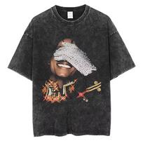 The King of Pop Michael Jackson Vintage Washed Tshirts Men Women Casual Retro Cotton T Shirt Male Gothic Rock Oversized Tshirt XL