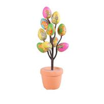 Colorful Easter Egg Bonsai Simulated Easter Potted Plant Cute Egg Tree Flowerpot  Party Decoration Style 4