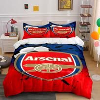 Arsenal logo ir futbolas. Patalynės komplektai Antklodžių užvalkalų komplektai Antklodžių užvalkalai Pagalvės užvalkalai(1 * Antklodės užvalkalas, 2 * Pagalvių užvalkalai, be antklodės įdaro) 135x200cm red