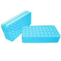 Vibrant Push Pop It Bubbles Simple Dimple Stationary Bag Sensory Fidget Pencil Case For All Ages Blue