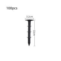 100pcs 4inchs Weed Cover Stakes Soil Cover Stakes Steel Soil Cover Pins Gardening Accessories