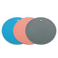 3pcs Silicone Honeycomb Heat Insulation Pad Circular Waterproof Pad Heat Insulation Anti Slip Placemats Kitchen Accessories (as the picture,M)