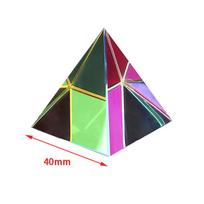 Magic Scientific Prism Cube 40Mm Hexahedral Crystal Magic Cmy Cube 3D Color Cube Photography Prism Office Desk Ornament Toy