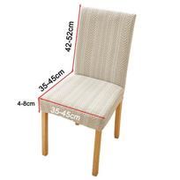 Soft High Back Dining Chair Cover Elastic Spandex Stretch Jacquard Jacquard Chair Cover Slipcover Stretch Chair Cover Kitchen šviesiai pilka spalva