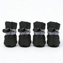 4pieces Dog Boots Waterproof Non-slip Reflective Adjustable Pet Shoes For Small Medium Dogs Winter