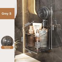1Pcs Hanging Suction Cup Storage Rack Multifunctional No Punching Drainage Rack 10/18/24cm Plastic Cosmetics Organizer