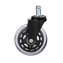 3 inch Office Chair Caster Wheel PU Rubber Caster Rotatable Caster Home Office Chair Furniture Hardware Wheel Replacement juoda