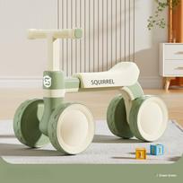 Balance Baby Bike 4-Wheel Walker With No Pedal First Toddler Outdoor Ride-On Toy Kids Birthday Gift For 1-3 Year Olds
