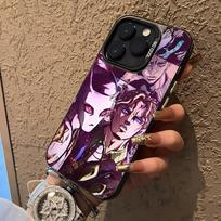 JOJO Retro Anime Phone Case For 17 Air IPhone 16 Pro Max 15 14 Plus 12 13 X XS Max 11 Colorful Silver Cover iPhone 16 Plus