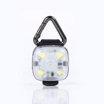 USB Rechargeable Pet Luminous Pendant 3 Modes Pet Safety LED Pet Collar Flashlight LED Dog Light-up Pendant Dog Walking balta