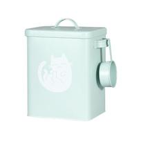 Easy Clean Sealed Pet Food Container Large Metal Food Storage Box Airtight Moisture Proof Pet Storage Can Pet Supplies žalia