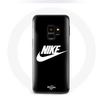 Case for Samsung Galaxy S9 plus Nike Logo white background Black