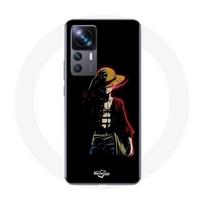 Case - Maniacase - Xiaomi 12T Pro - One Piece Manga Anime Luffy - Black - Soft juoda