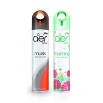 Godrej aer spray, Air Freshener for Home & Office - Musk After Smoke & Morning Misty Meadows | Pack of 2 (240 ml each)