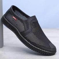 Kvėpuojantys vyriški medžiaginiai batai, tėčio vasariniai dėvėjimui atsparūs tinklelio neslystantys tinklelio išpjovomis vyriški batai 38