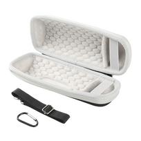 For JBL Flip 7 Wireless Speaker Case EVA Waterproof Shell Speaker Storage Bag Portable Bluetooth Speaker Cases w/Shoulder Strap pilka