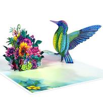 3D Hummingbird Pop Up Greeting Card For Mother's Day Valentine's Day Birthday Thank You Anniversary Festival Gift A