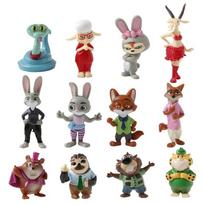 12vnt/rinkinys Zootropolis 2 Animacinių filmukų Anime figūrėlės Nick Judy Gary Veiksmo figūrėlės Žaislai Kambario papuošalai Gerbėjams Kalėdinės dovanos gray