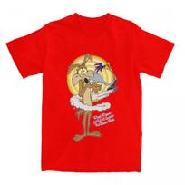 Retro New Roadrunner Wile E Coyot Series Tshirts Men Cotton Short Sleeve Round Neck Summer Top Tee S