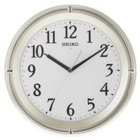 Seiko Clock Wall Automatic Radio Visible at Light Gold Pearl KX381S Clock, Illumination, Controlled, Analog, Night, Finish, auksas