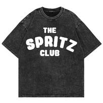 Cotton Vintage Washed Aperol Spritz Club Tshirt New Fashion Men Casual Retro Lemon Cool Oversize Loose Acid Wash Tee Shirt S