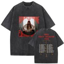 Vintage Washed Florence  The Machine Everybody Scream Tour  Graphic T Shirts Men Women Harajuku Aesthetic Oversized T Shirt S