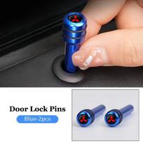 For Mitsubishi Mirage Lancer 9 10 ASX L200 Colt Pajero Outlander Eclipse 2/4pcs Alloy Car Door Lock Knob Pins Caps Covers