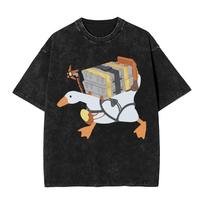 Skull Death Stranding Graphic T Shirts Manga Washed Oversized TShirts Men Women Clothing Summer Short Sleeve Cotton Tee Shirt S