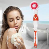 Multi-function Electric Waterproof Bath Cleansing Brush Long-handled Massage Brush, with 4 Brush Heads pilka