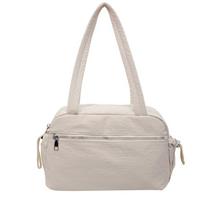 Solid Casual Interior Compartment Crossbody Bags for Women Soft Zipper Nyl Women's Handbags 2026  Sewing Thread Bags smėlis